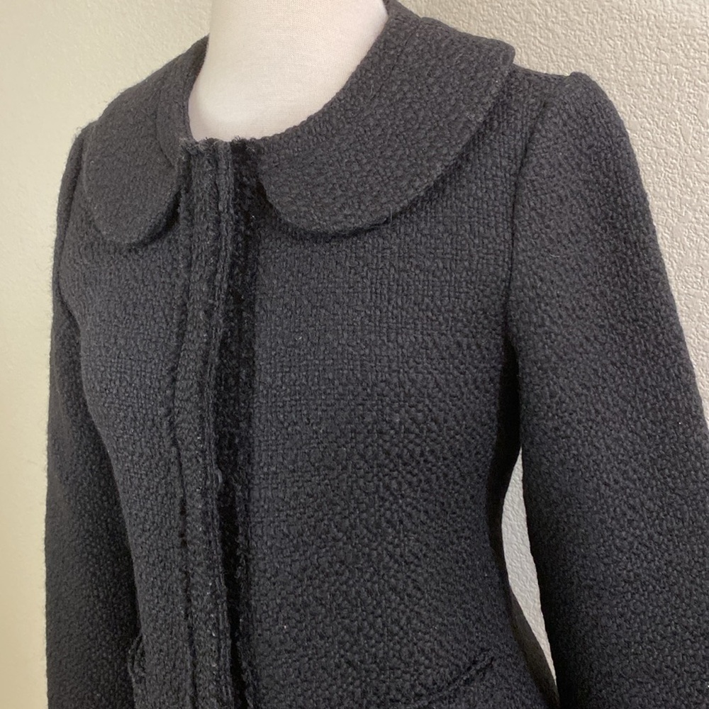 Boden‎ Wool Tweed Blazer Fully Lined Black Size 10 - Picture 2 of 6